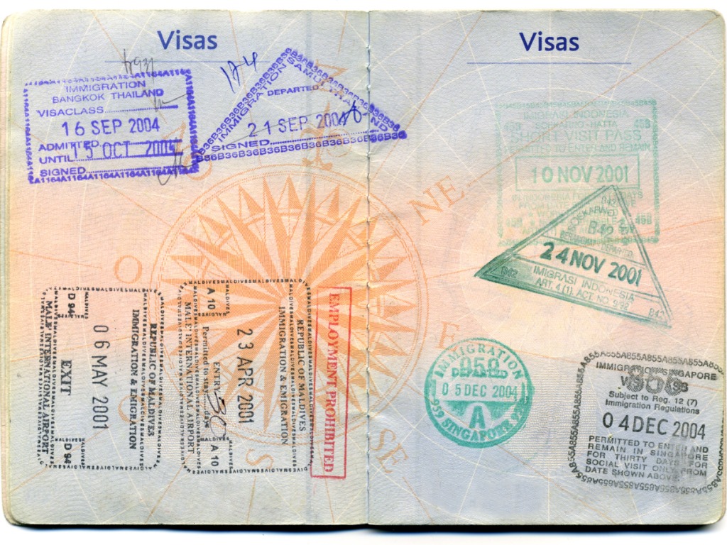 visado de pasaporte